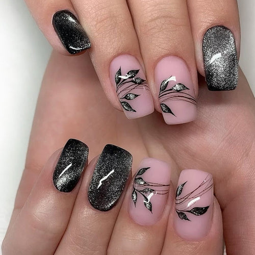 Elegant Artistic Press-On Nails Bowlift