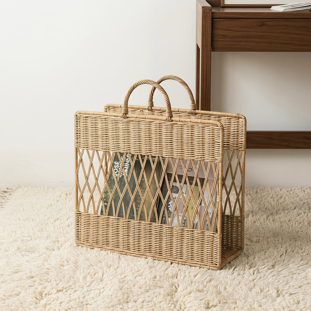 Artful Macrame Magazine Holder Bowlift