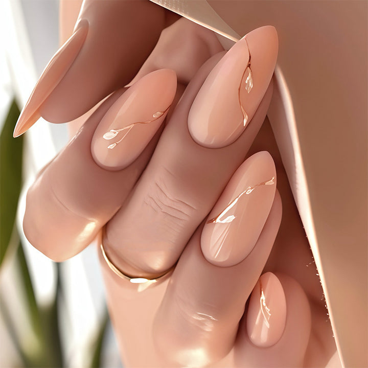 Elegant Press-On Nail Design Set Bowlift