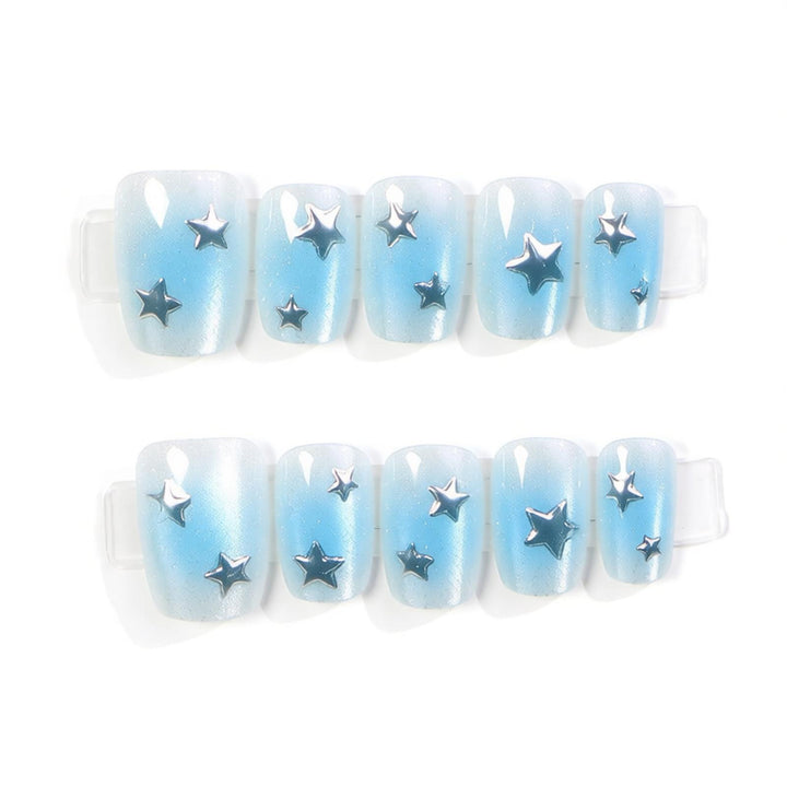 Star-Embellished Press-On Nail Set Bowlift