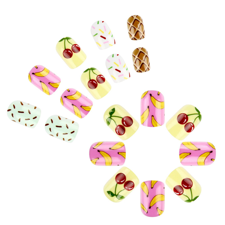 Fun Fruit-Themed Press-On Nail Art Set Bowlift