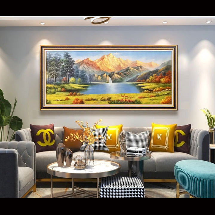 Scenic Mountain Landscape Canvas Art