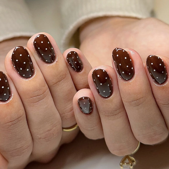 Trendy Polka Dot Press-On Nails Bowlift