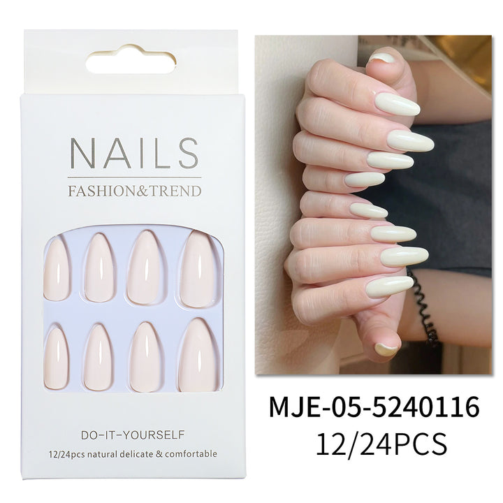 Natural Finish Press-On Nail Set Bowlift