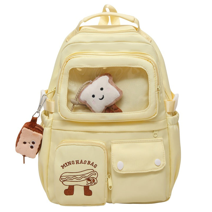 Multi-Functional Transparent Pocket School Backpack Bowlift
