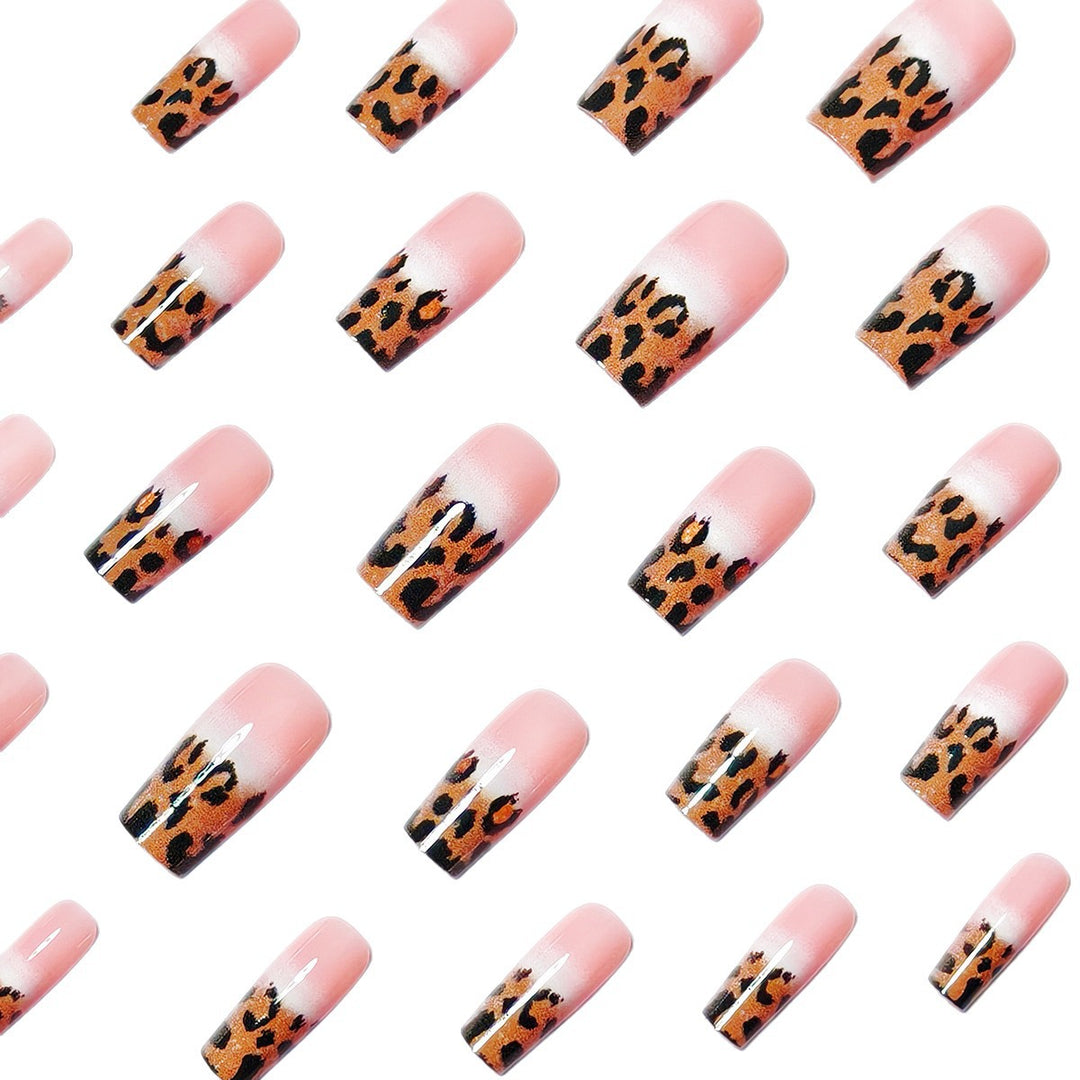 Designer Leopard Print Nail Art Bowlift
