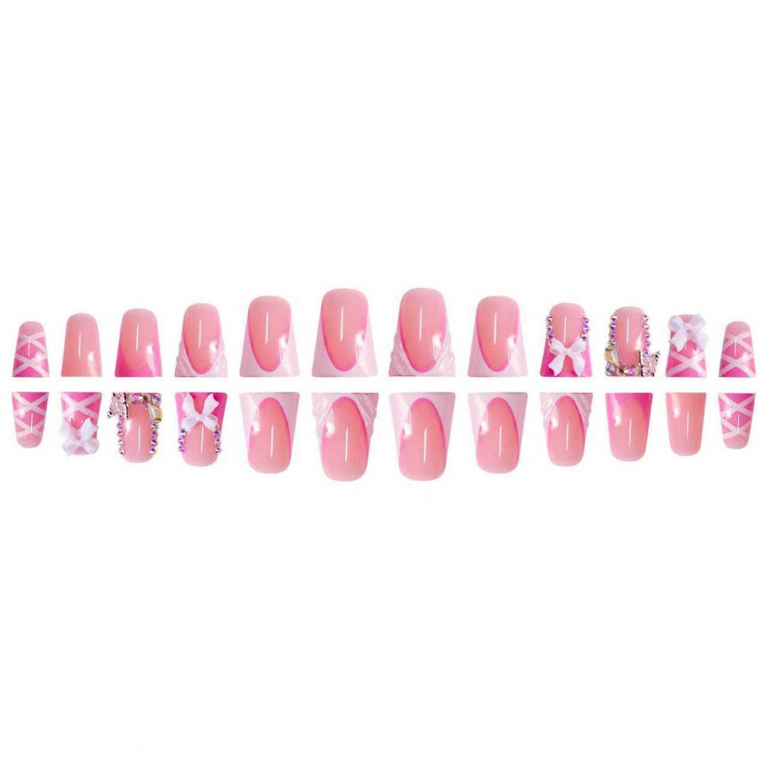 3D Floral Press-On Nail Extensions Bowlift