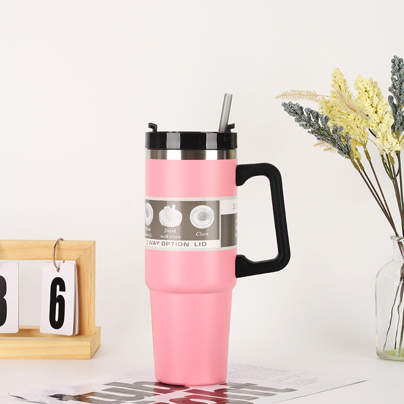 Ladies Insulated Portable Drinking Cup with Straw Bowlift