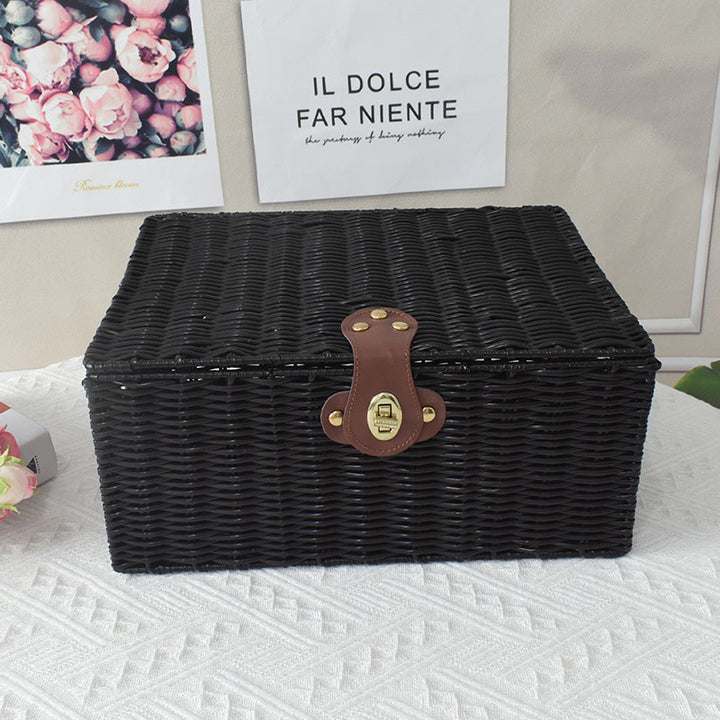 Elegant Woven Storage Chest Bowlift