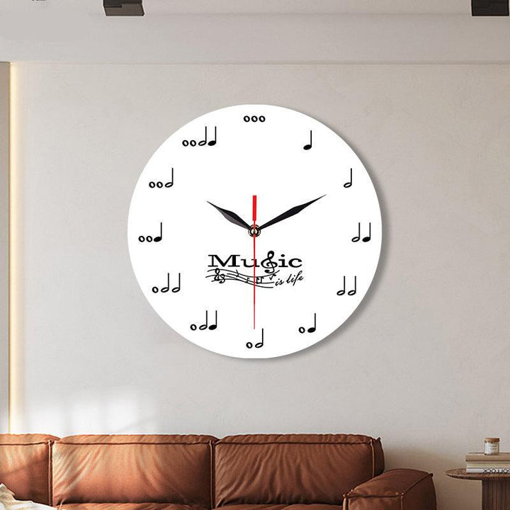 BowLift | Music notes wall decoration quiet round clock
