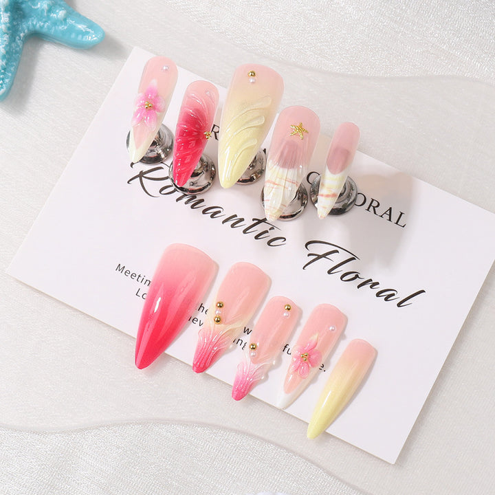 Romantic Floral Press-On Nail Tips Art Set Bowlift