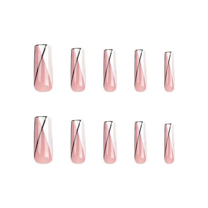 Artful Nail Extensions in Geometric Style Bowlift