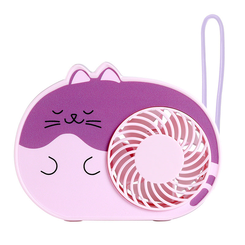 Women Portable Cat Mini Fan Bowlift