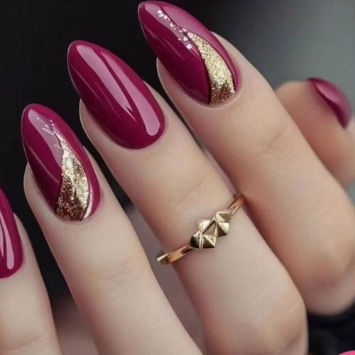 Elegant Stiletto Press-On Nail Art Bowlift