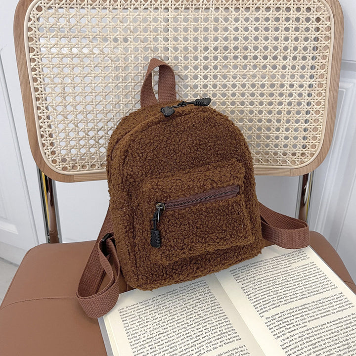 Textured Fleece Mini Backpack