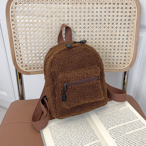 Textured Fleece Mini Backpack