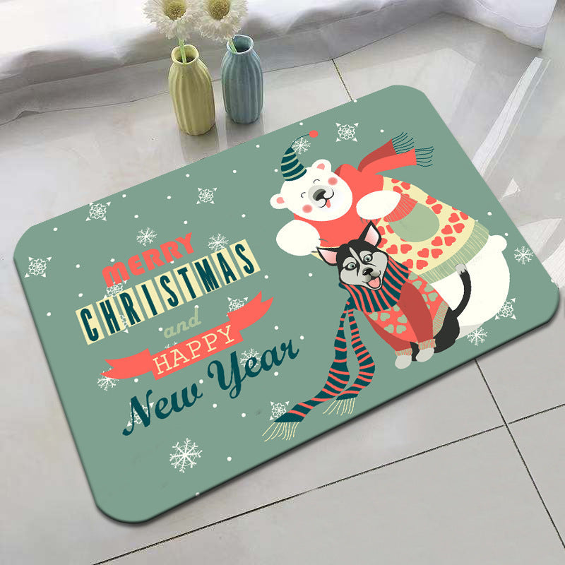 Festive Holiday-Themed Bath Mat Bowlift