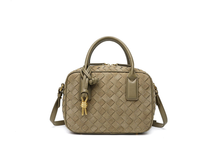 Textured Leather Boutique Handbag Bowlift