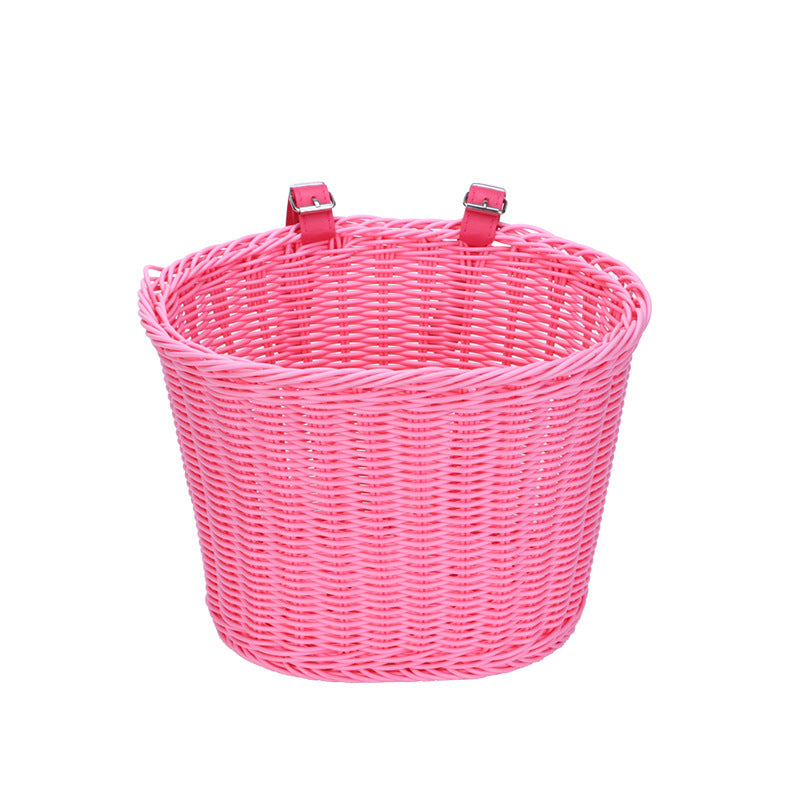 Woven Storage Basket with Leather Straps Bowlift