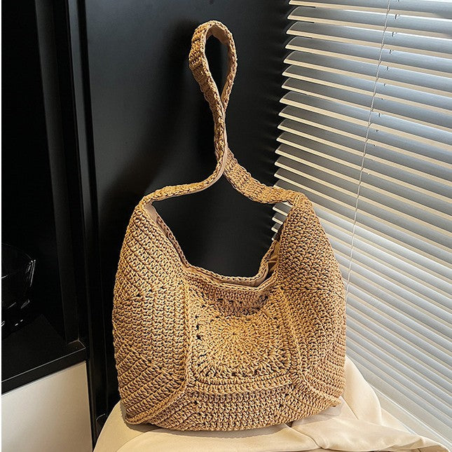 Macramé Shoulder Bag with Artistic Design Bowlift