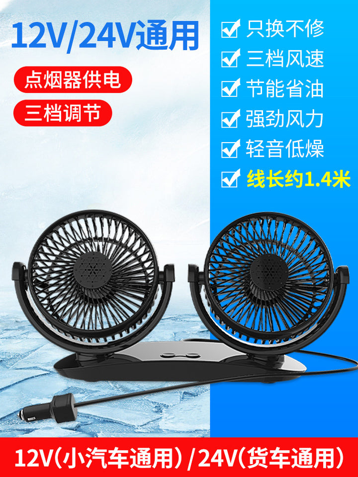 Double fan with swivel head and energy-saving features Bowlift