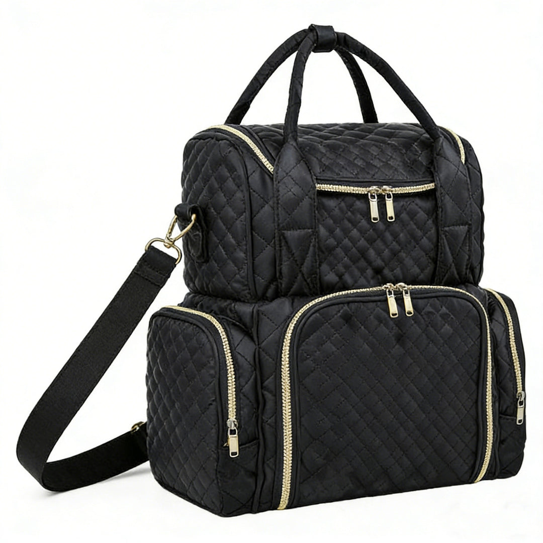 Stylish Quilted Multi-Compartment Backpack Bowlift