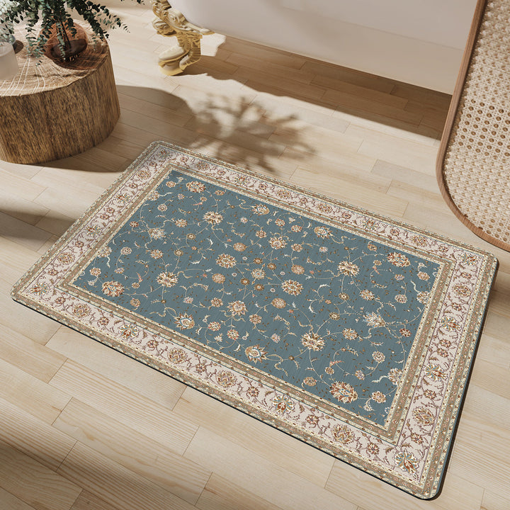 Floral-Patterned Luxury Bath Mat Bowlift