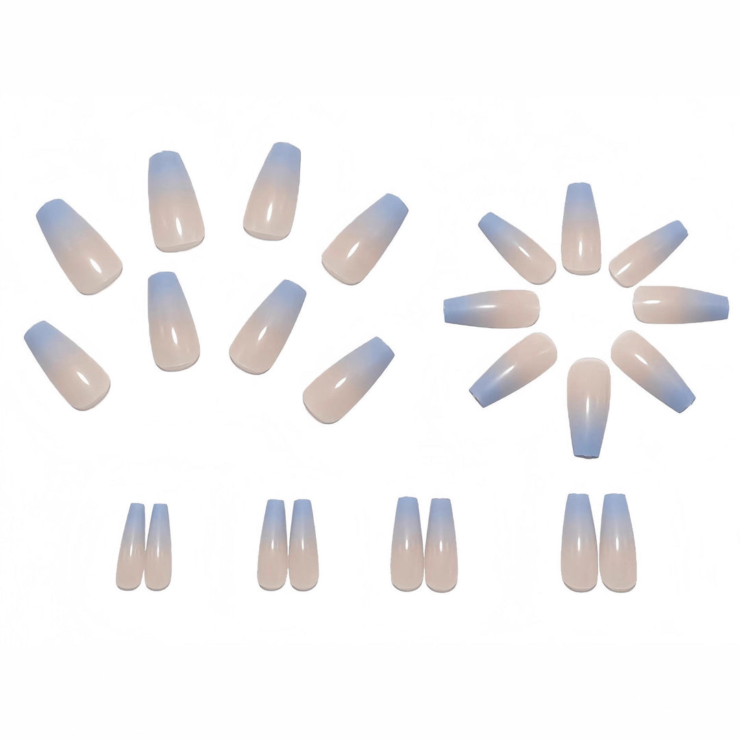 Elegant Artificial Nails in Modern Ombre Design Bowlift
