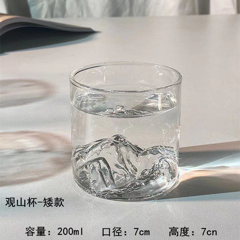 Mountain-Relief Handblown Glass Tumbler Bowlift