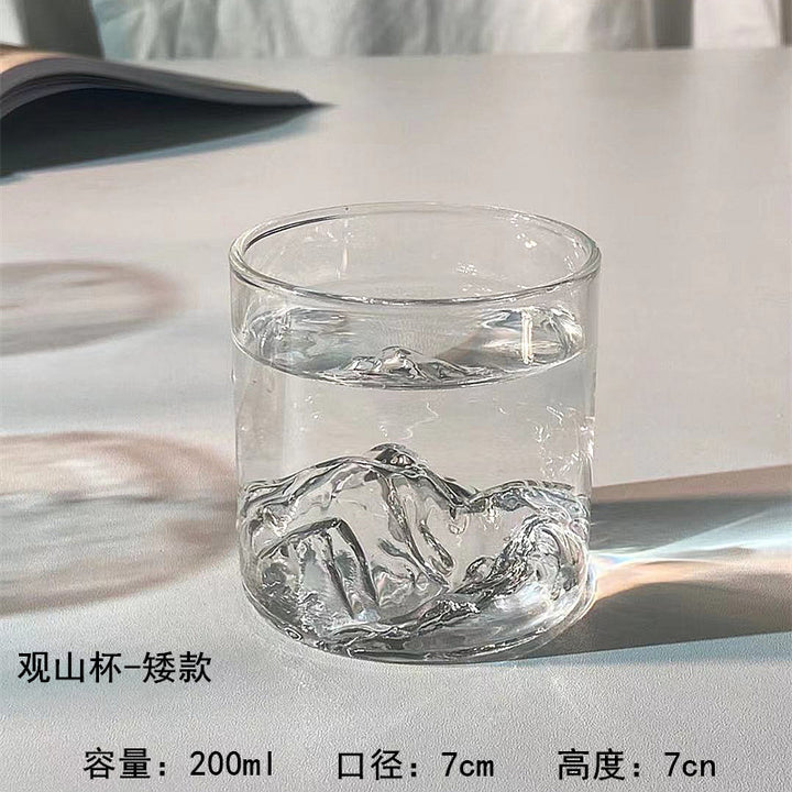 Mountain-Relief Handblown Glass Tumbler Bowlift
