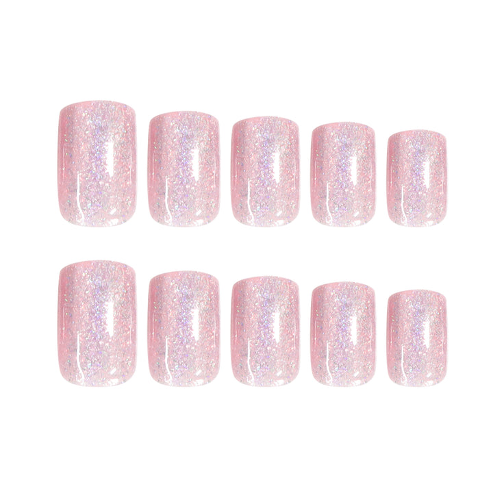 Elegant Nail Art with Glitter and Ombre Effect Bowlift