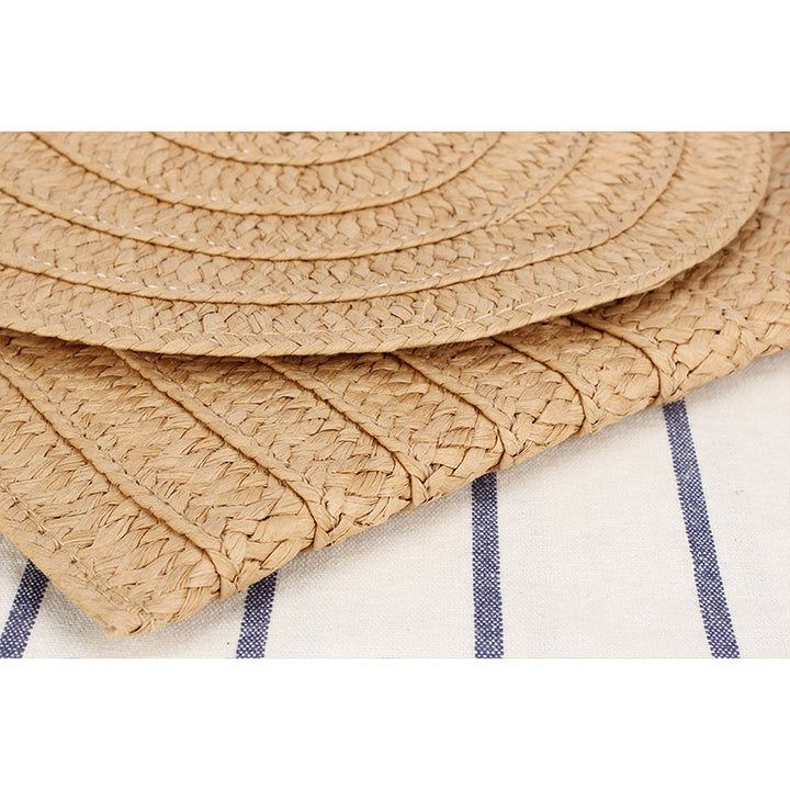 Fashionable Shoulder Bag Made of Braided Straw Bowlift