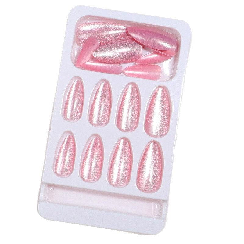 Sparkling Glittery Almond-Shaped Press-On Nails Bowlift