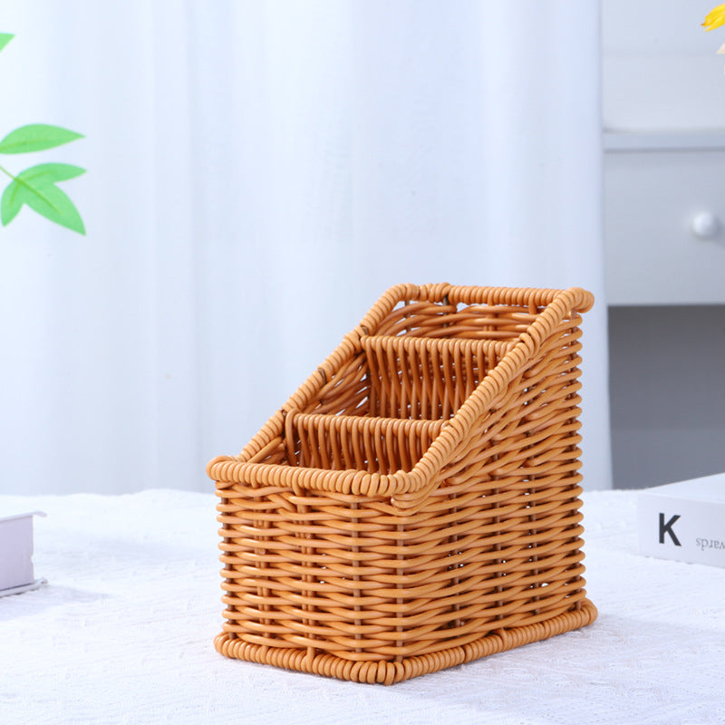 Multi-Compartment Woven Organizer Basket Bowlift