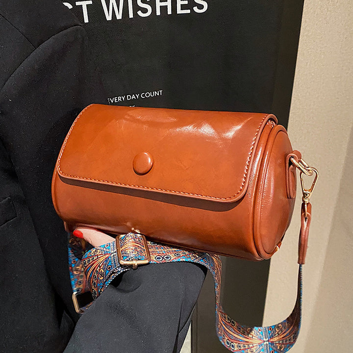 Retro Leather Crossbody Bag Bowlift