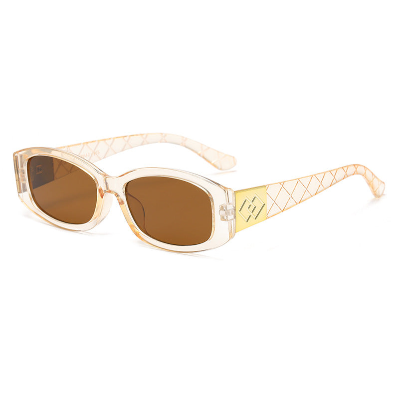 Women's modern sunglasses with unique golden frame Bowlift