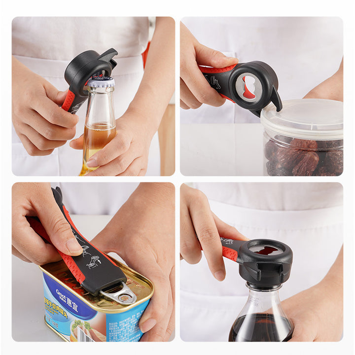 Multifunctional kitchen helper with integrated bottle opener function Bowlift