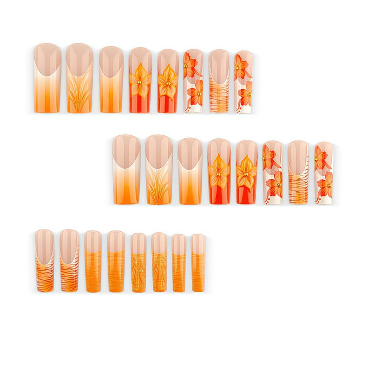 Artificial Nails in Creative Flower Design Bowlift