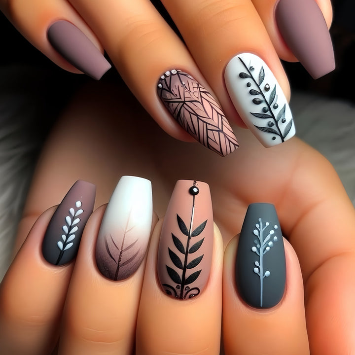 Botanical Nail Art Design Bowlift