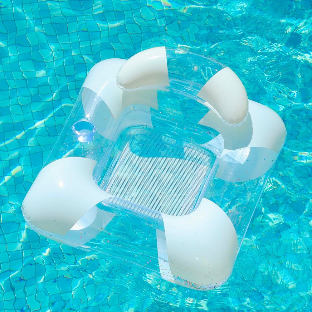 Inflatable Pool Lounger with Canopy Bowlift