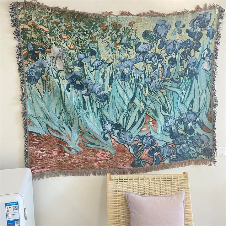 Artistic Botanical Tapestry Throw