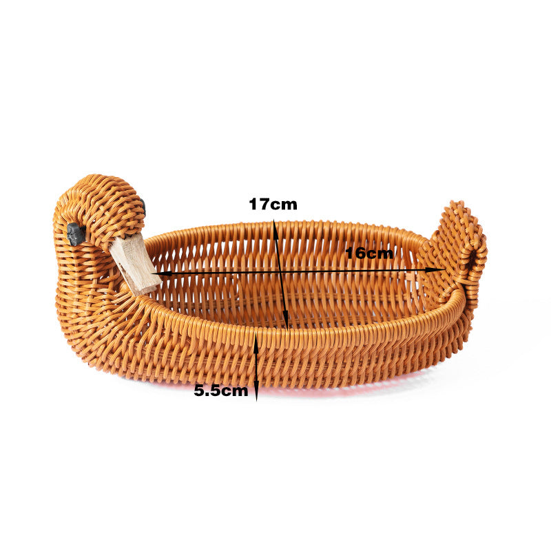 Decorative Wicker Duck Bowlift