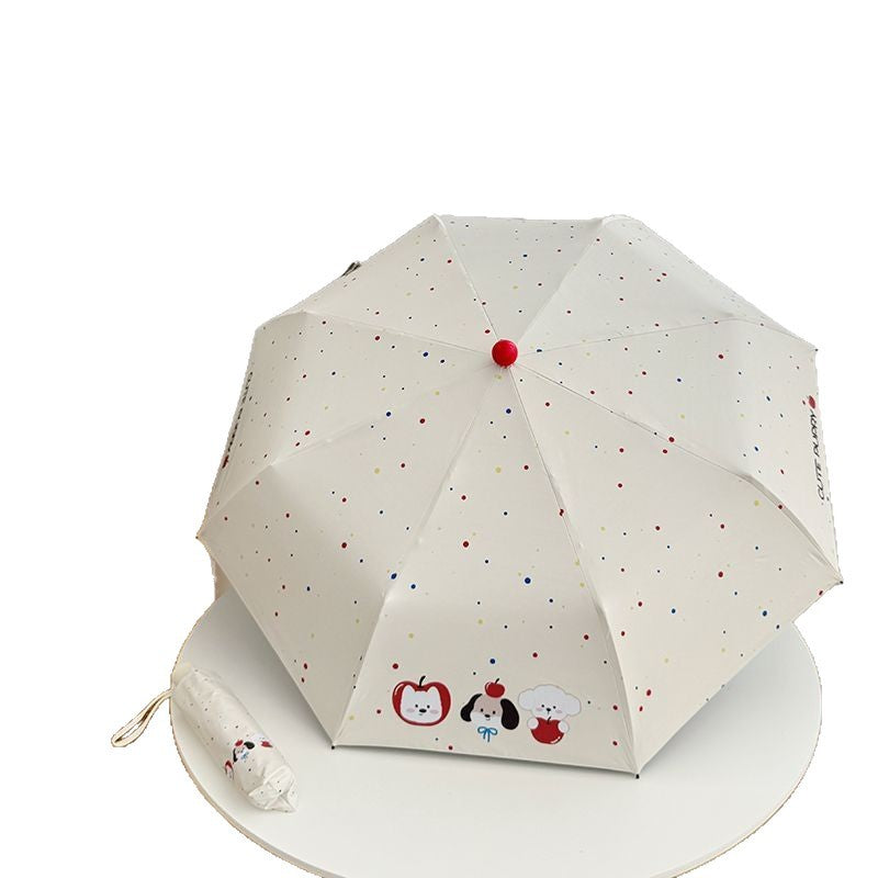 Women's Folding Umbrella with Cute Animal Designs Bowlift