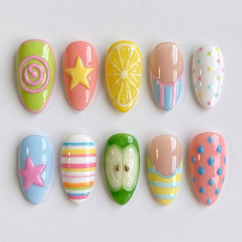 Colorful Nail Art Bowlift