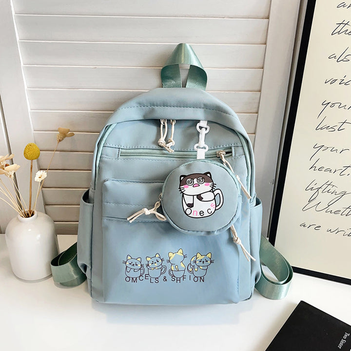 Cute Illustrated Cat Design Backpack