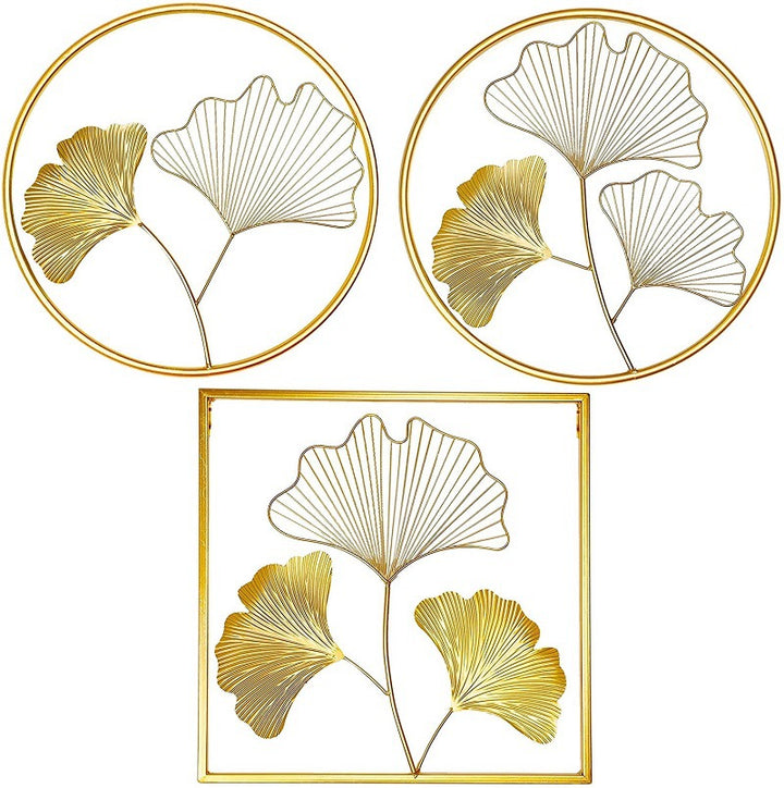 Elegant Leaf-Inspired Metal Wall Art Bowlift