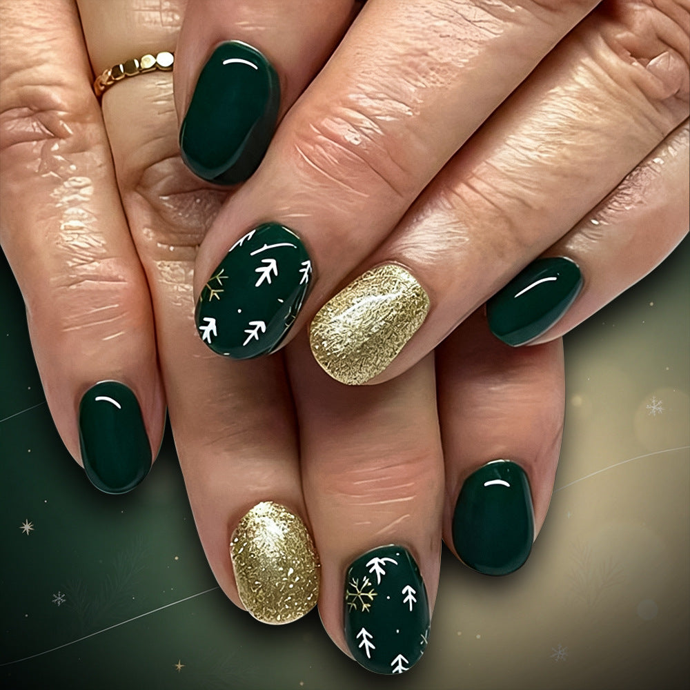Decorative Holiday Themed Press-On Nails Bowlift