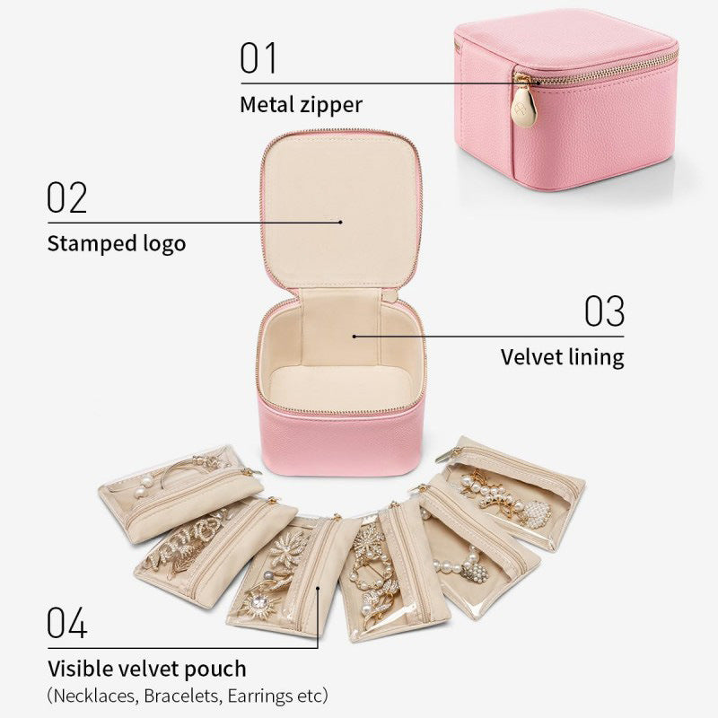 Cosmetic organizer handbag with transparent compartments Bowlift
