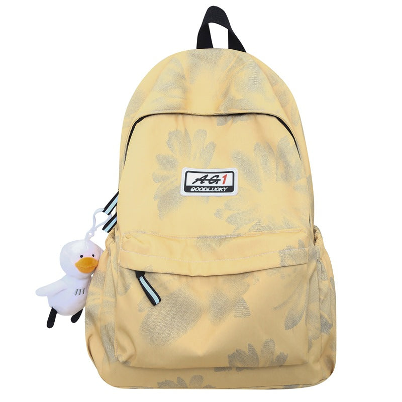 Playful Floral Print Backpack