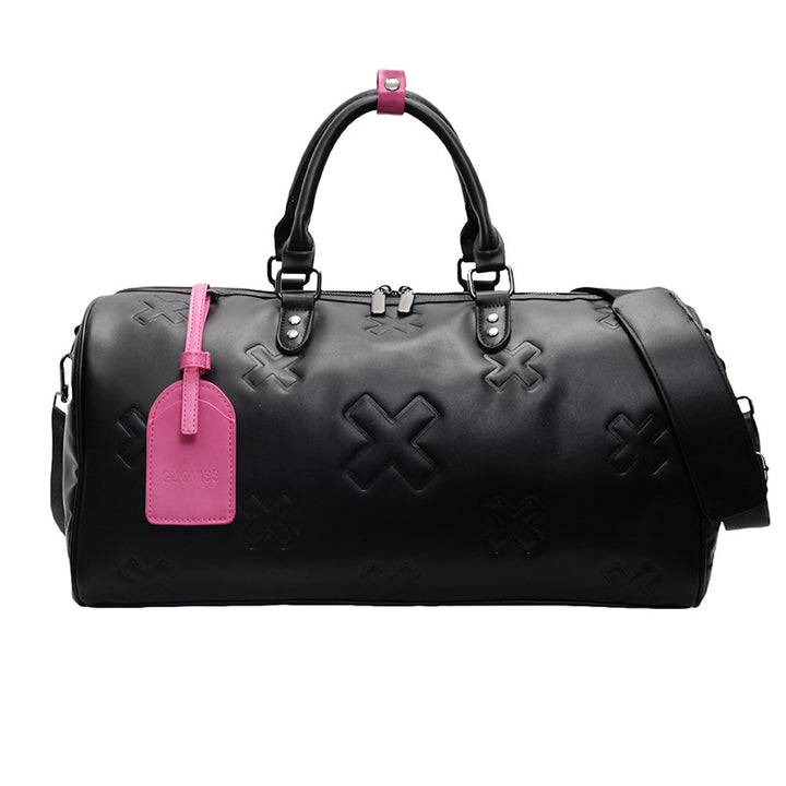 Durable Leather Weekend Duffel Bag Bowlift